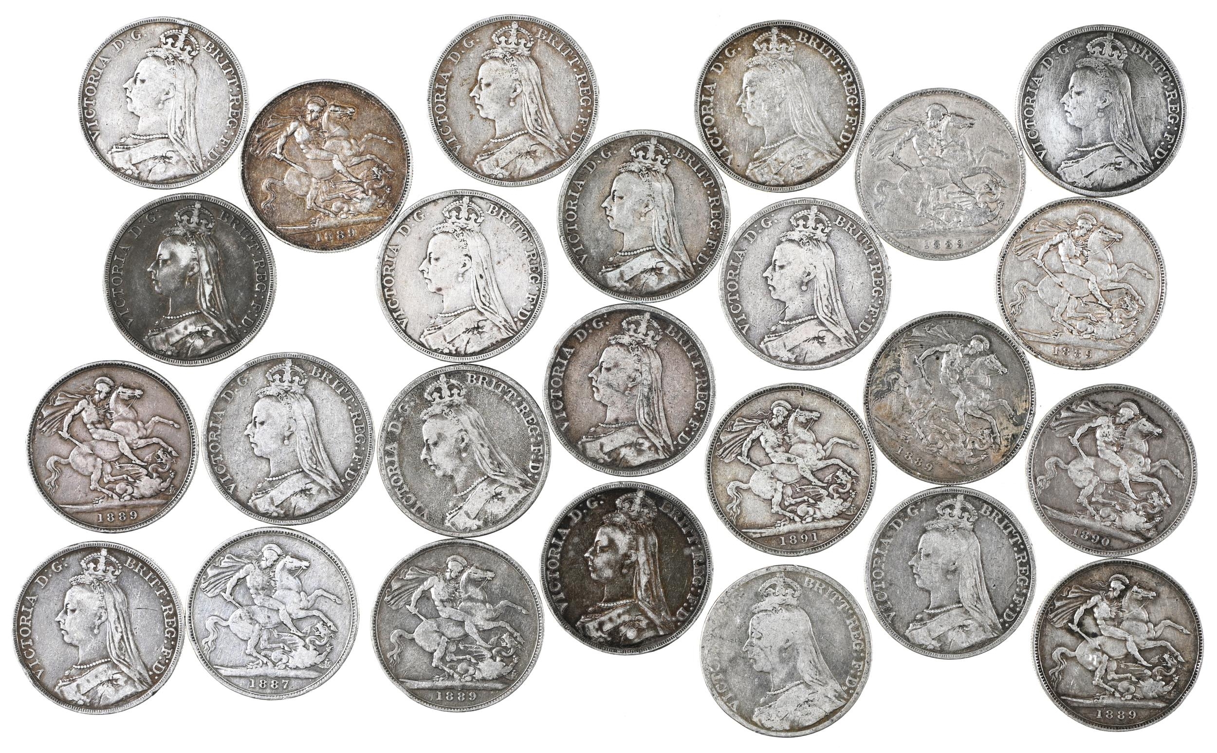 Queen Victoria, Crowns, Jubilee head 1887-92, mostly Fine (25)