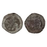 English Hammered Silver, Charles I, Halfcrown, mm (R), large irregular flan, 15.6gm, Fine