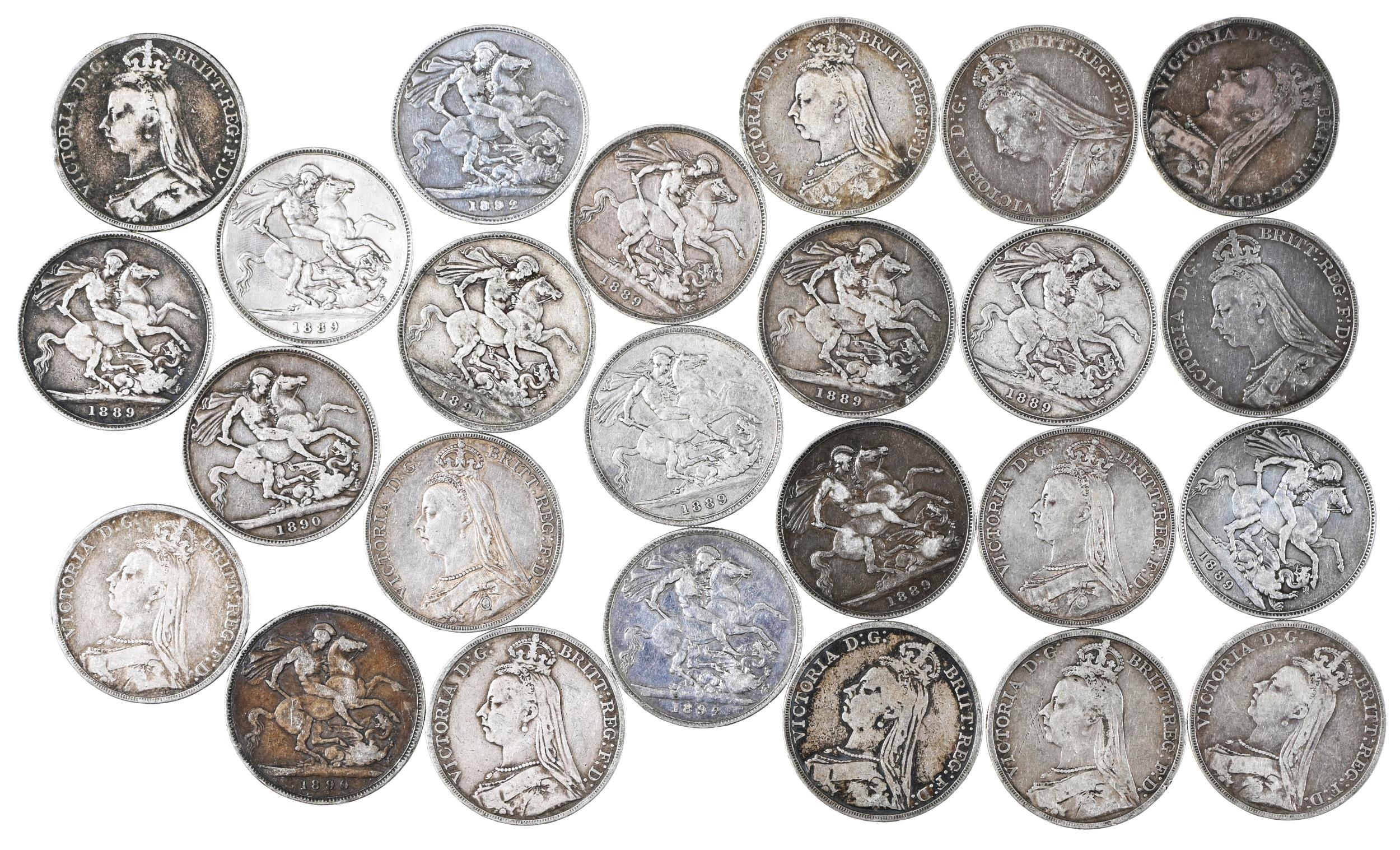 Queen Victoria, Crowns, Jubilee head 1887-92, mostly Fine (25)