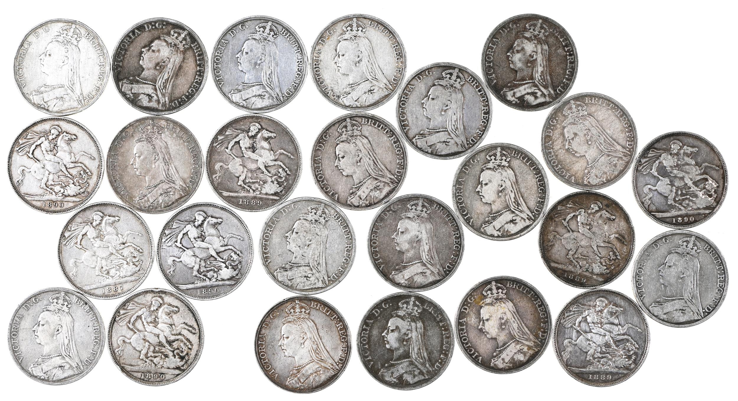 Queen Victoria, Crowns, Jubilee head 1887-92, mostly Fine (25)