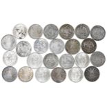 World Silver Crowns, Spanish Empire, Mexico, 8 Reales, 1842, 1854, 1858, 1863, 1864, 1871, 1879,