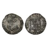 English Hammered Silver, Charles I, Halfcrown, mm sun, quite crude in appearance, large almost round