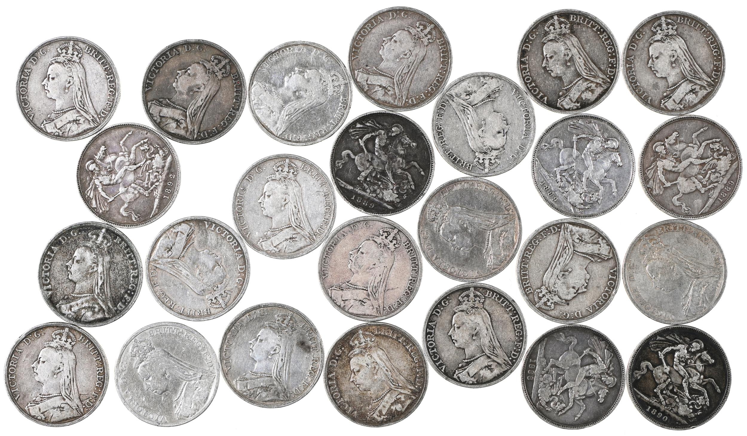 Queen Victoria, Crowns, Jubilee head 1887-92, mostly Fine (25)