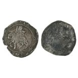 English Hammered Silver, Charles I, Halfcrown, mm eye, very irregular flan, off-struck, 14.9gm;