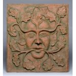 Peter James Wild (1933-2015) - Green Man, terracotta relief, signed (P Wild) and dated 1997, 51 x