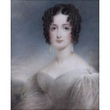 English School, 19th/20th c - Portrait of a Lady, bust-length, after an earlier Regency portrait,