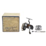 Angling. Hardy Bros England The Altex No 2 MKV fixed spool reel, with spare spool, cloth pouch and