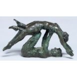 Peter James Wild (1933-2015) - Dancers, bronze, green and brown patina, 21cm h Provenance: The