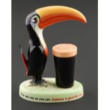 Guinness advertising. A Wiltshaw & Robinson (Carlton Ware) model of a toucan, mid 20th c, 24cm h,