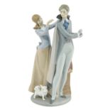 A Lladro group of a couple, 39cm h, printed mark Good condition