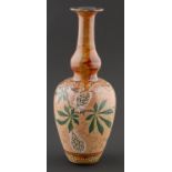 A Doulton ware vase, c1900, 32.5cm h, impressed mark and DOULTON & SLATERS PATENT, incised artist'