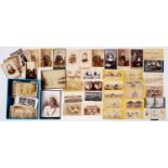 A quantity of Victorian and later cabinet card photographs, mainly portraits and a small