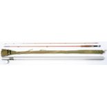 Angling. Hardy Bros England The Perfection Palakona split cane two-piece fly rod, 8.5ft, with