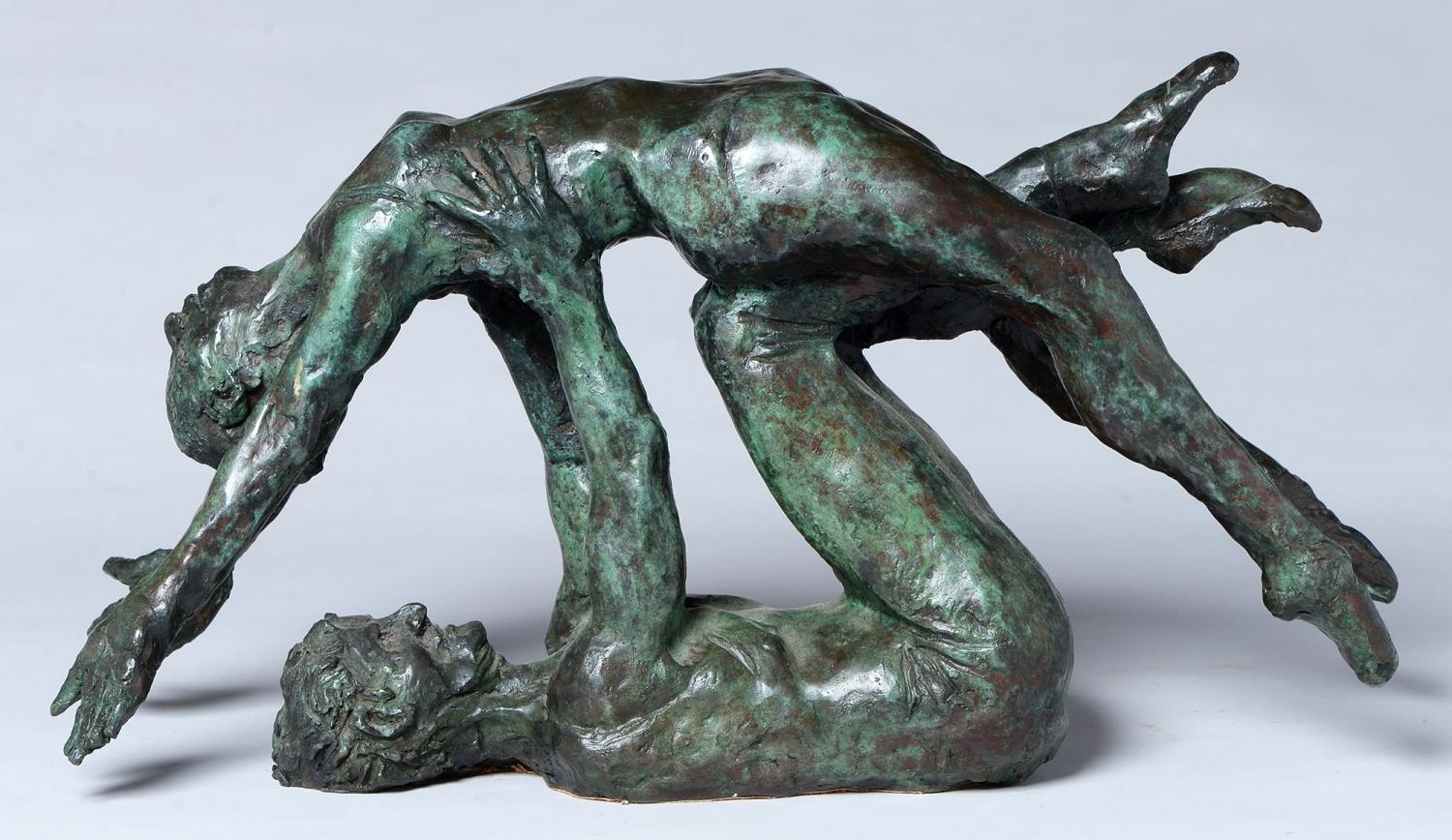 Peter James Wild (1933-2015) - Dancers, bronze, green and brown patina, 21cm h Provenance: The - Image 2 of 4