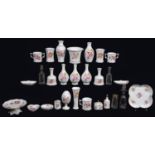 A collection of Royal Crown Derby Posies pattern vases, mugs, loving cups and ornamental ware,