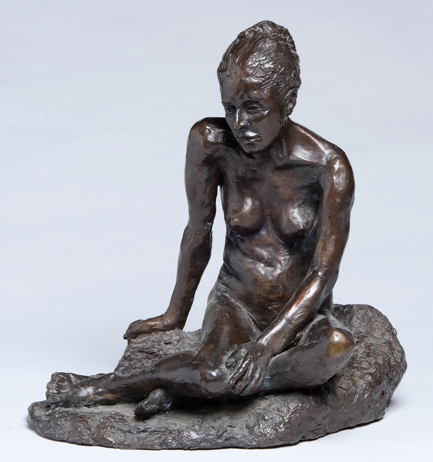 Peter James Wild (1933-2015) - Seated Female Nude, bronze, even rich brown patina, 29cm h - Image 2 of 3