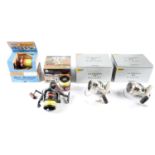 Sea fishing. A pair of Shimano Ship Ultegra XT 10000 reels, both with cloth pouch, maker's zip