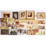 A Victorian photograph album and quantity of Victorian and later photographs