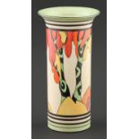 Clarice Cliff. An A J Wilkinson Honolulu vase, 1933, 22.5cm h, printed bizarre mark Good condition