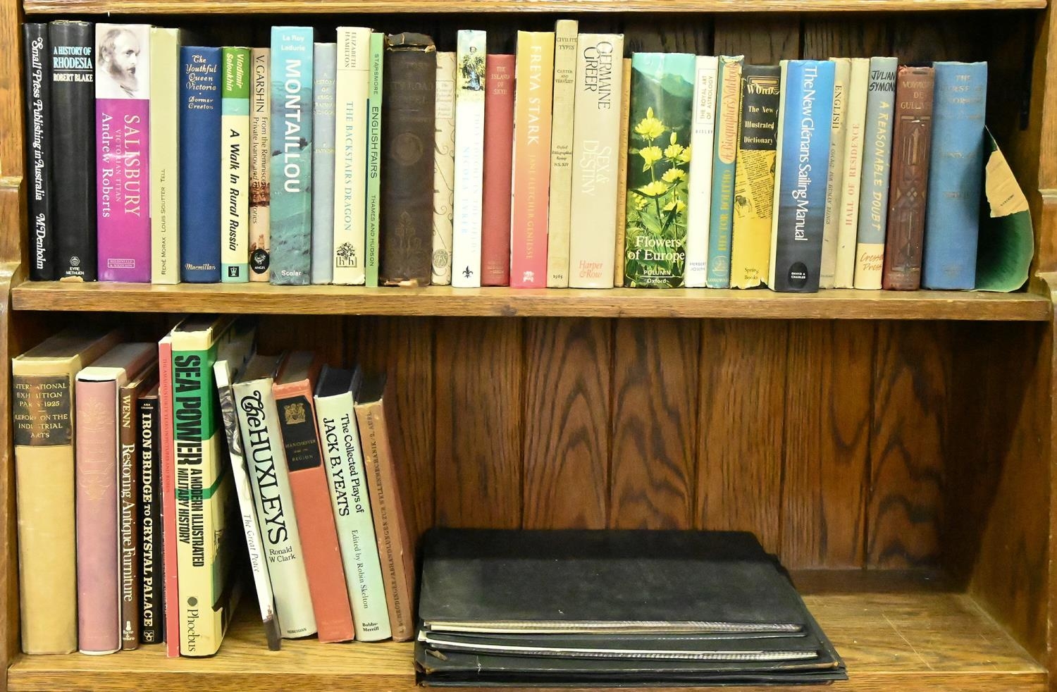 Books. Twenty shelves of 19th/20th c and later general stock, including Playne (Caroline E.),