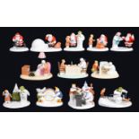 An extensive collection of Coalport "The Snowman" figures and groups, 17cm h and smaller (51)