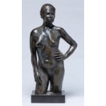 Peter James Wild (1933-2015) - Standing Female Nude, bronze, signed with initials (PW) and