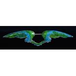 Child and Child. A silver and guilloche enamel 'wings' brooch, 1891-1915, 98mm, 16.8g, in the