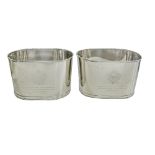 A pair of polished metal champagne buckets, 30cm h Good condition