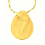 Tiffany & Co. An 18ct gold pendant and necklet, pendant 20mm h, necklet signed TIFFANY & CO SPAIN,