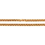 A gold necklet, 48cm l, marked 585, 19g