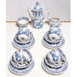 A Mason's Ironstone blue and white Old Chelsea tea service, printed mark Good condition