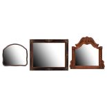 Three various decorative wood mirrors, largest 151 x 116cm Good condition