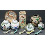 Miscellaneous Chinese famille rose and other ginger jars and Japanese ceramics, early 20th c and