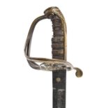 An 1822 / 1845 pattern infantry officer's sword, blade 80.5cm l Wear and polish residue, hilt