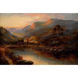 Charles McKinley (19th / early 20th c) - Morning; Evening, a pair, both signed, oil on canvas, 40