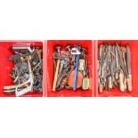 Miscellaneous tools, to include two adjustable spanners, two braces, drill, saws and files