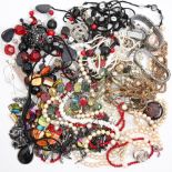 Miscellaneous costume jewellery, to include a silver ingot pendant