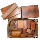 Miscellaneous Victorian and later mahogany and other boxes and instrument cases