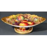 A Royal Worcester fruit stand, 1932, painted by T Lockyer, signed, with an all over still life of