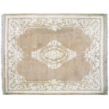 A beige and cream rug, 455 x 370cm Good condition, no rips or holes