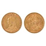 Gold coin. Sovereign 1892