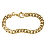 A gold curb bracelet, 19.5cm l, marked 585, 35.2g Light wear