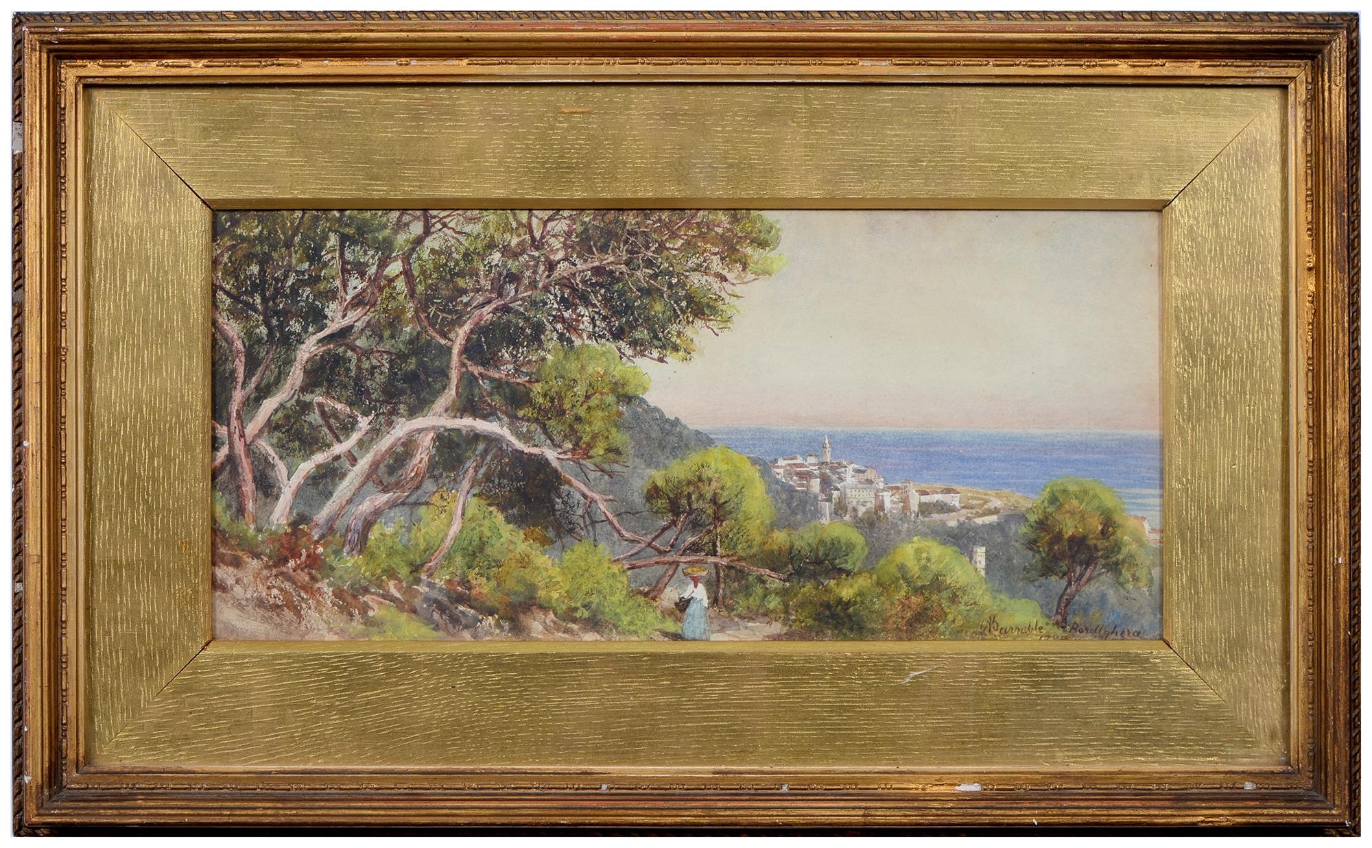 Madeline Barrable, late 19th c - Bordighera, [Italy], signed, titled and dated 1888, watercolour, 20 - Image 2 of 3