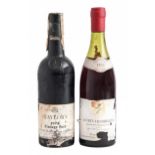 Wine. Taylor, Fladgate & Yeatam Taylors 1975 Vintage Port and a bottle of Gevrey Chambertin 1978,