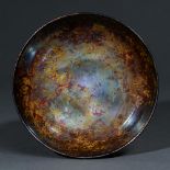 An Edward R Wilkes mottled lustre flambe bowl, c1920, 13cm diam, signed E R Wilkes Good condition