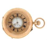 A 9ct gold half hunting cased keyless lever watch, 'The Field', J W Benson 62 & 64 Ludgate Hill