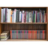 Books. 5 shelves of general stock, including topography, pamphlets, maps, guide books, 1930s leather