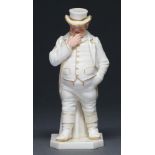 A Royal Worcester figure of John Bull,  designed by James Hadley, 1882, 17.5cmh, impressed and