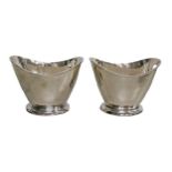 A pair of polished metal  champagne buckets,  26cm h Good condition