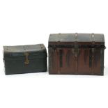 Two late Victorian cabin trunks Condition evident from image